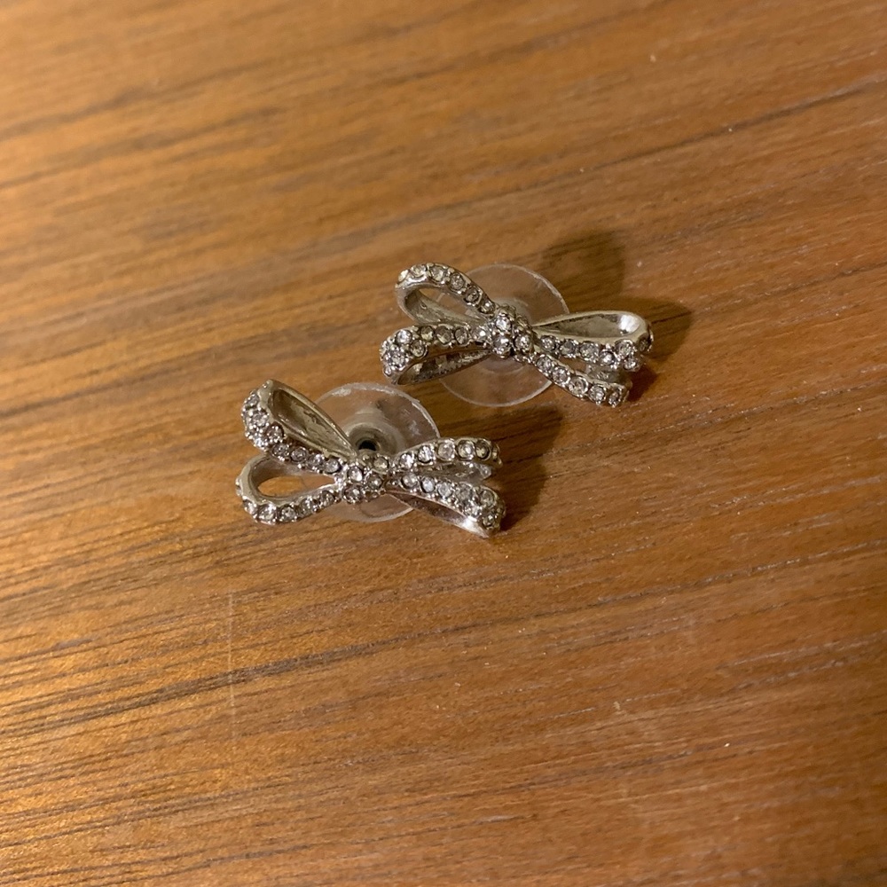 Kate Spade Silver Bow Earrings